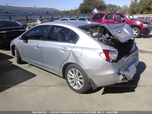 2HGFB2F98CH550991 - 2012 HONDA CIVIC EXL SILVER photo 3