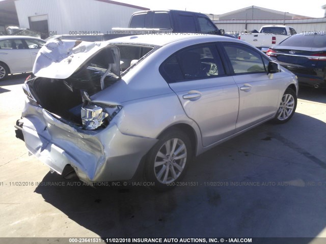 2HGFB2F98CH550991 - 2012 HONDA CIVIC EXL SILVER photo 4