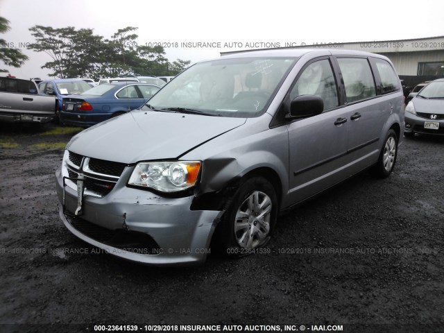 2C4RDGBG9DR746540 - 2013 DODGE GRAND CARAVAN SE SILVER photo 2