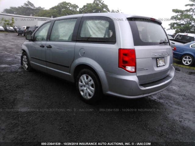 2C4RDGBG9DR746540 - 2013 DODGE GRAND CARAVAN SE SILVER photo 3