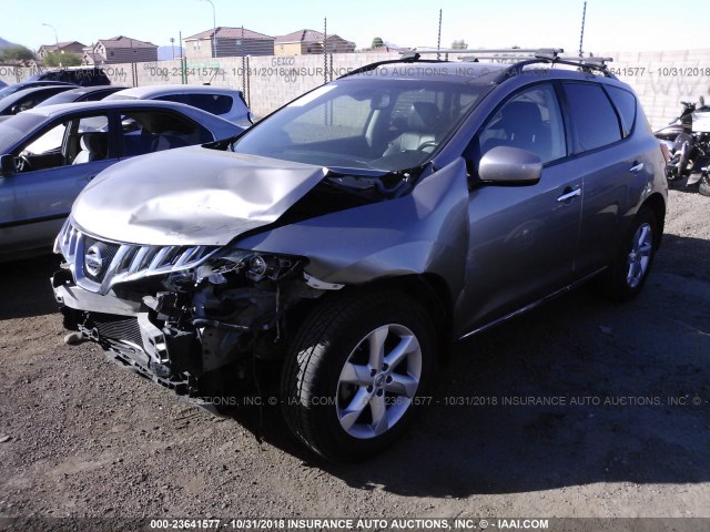 JN8AZ18U39W031667 - 2009 NISSAN MURANO S/SL GRAY photo 2