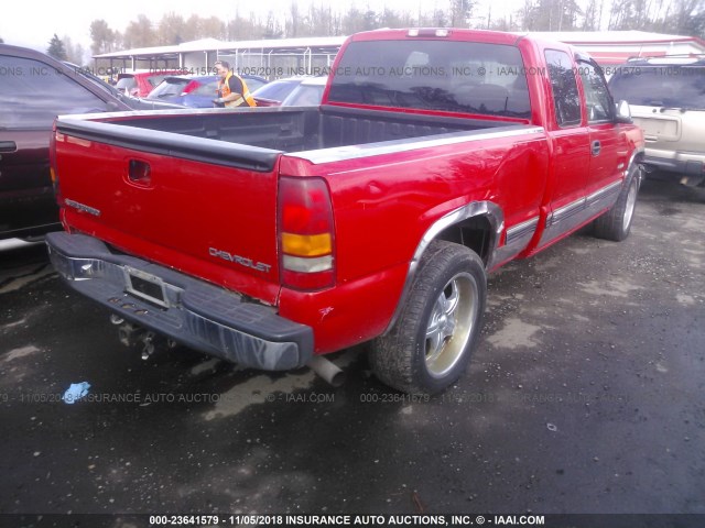 2GCEK19T9X1137259 - 1999 CHEVROLET SILVERADO K1500 წითელი ფოტო 4