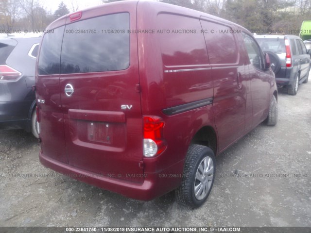 3N6CM0KN8DK690361 - 2013 NISSAN NV200 2.5S/2.5SV RED photo 4