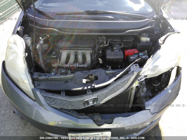 JHMGE8H53BC003554 - 2011 HONDA FIT SPORT SILVER photo 10