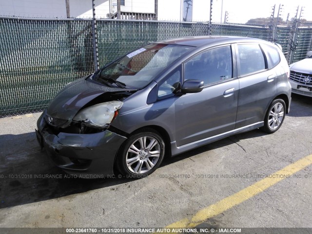 JHMGE8H53BC003554 - 2011 HONDA FIT SPORT SILVER photo 2