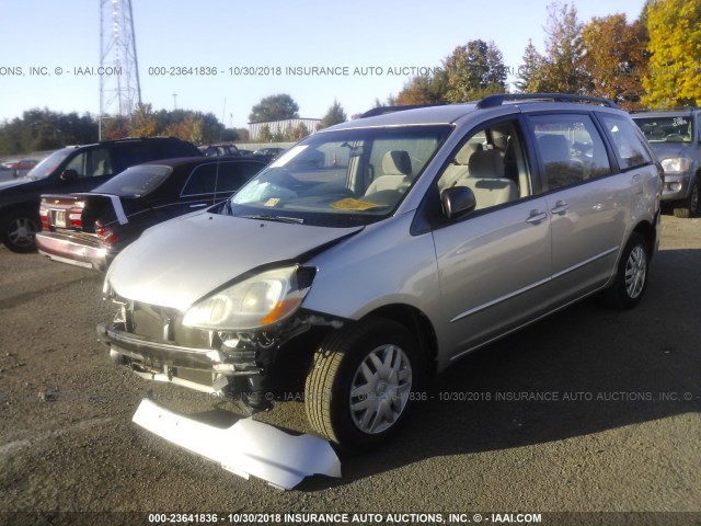 5TDZA23C95S383530 - 2005 TOYOTA SIENNA CE/LE TAN photo 2