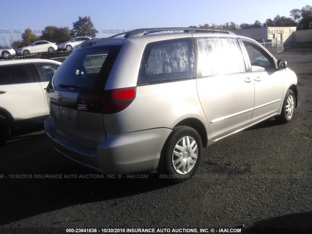 5TDZA23C95S383530 - 2005 TOYOTA SIENNA CE/LE TAN photo 4