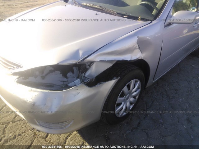 4T1BE32K05U567699 - 2005 TOYOTA CAMRY LE/XLE/SE SILVER photo 6