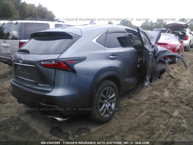 JTJYARBZ0F2015382 - 2015 LEXUS NX 200T GRAY photo 4