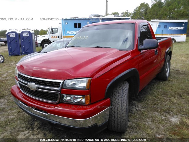 3GCEC14V46G142056 - 2006 CHEVROLET SILVERADO C1500 RED photo 2