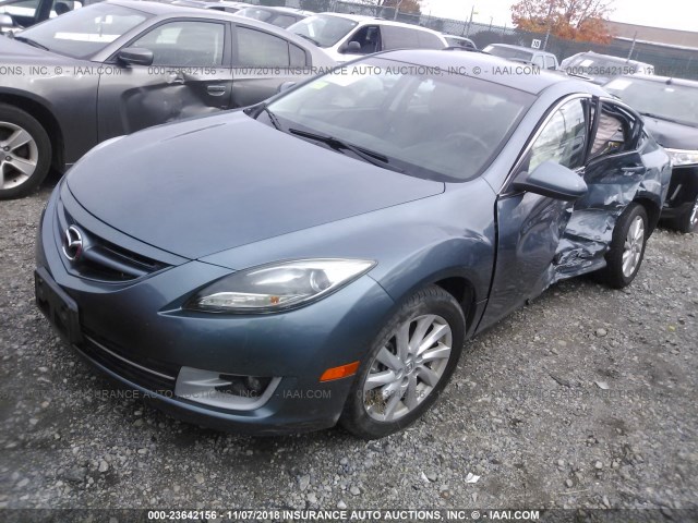 1YVHZ8DH2D5M07215 - 2013 MAZDA 6 TOURING BLUE photo 2