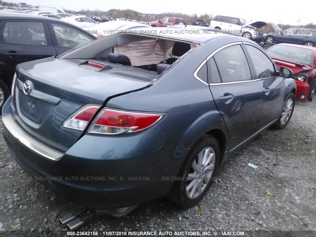 1YVHZ8DH2D5M07215 - 2013 MAZDA 6 TOURING BLUE photo 4