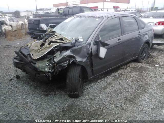 1FAHP3GN5AW181389 - 2010 FORD FOCUS SES GRAY photo 2