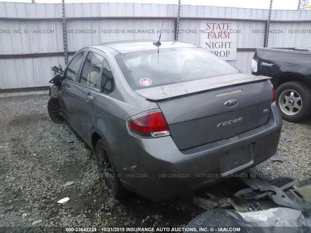 1FAHP3GN5AW181389 - 2010 FORD FOCUS SES GRAY photo 3