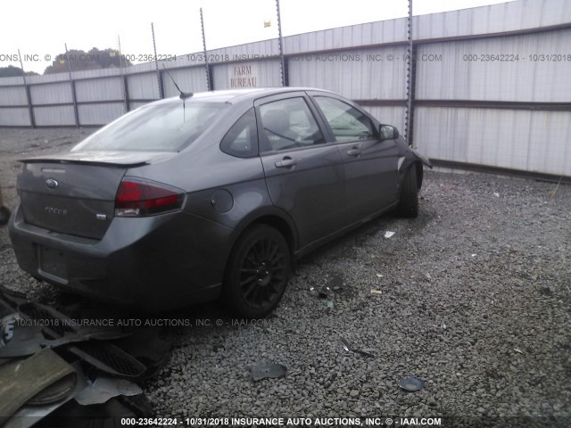 1FAHP3GN5AW181389 - 2010 FORD FOCUS SES GRAY photo 4