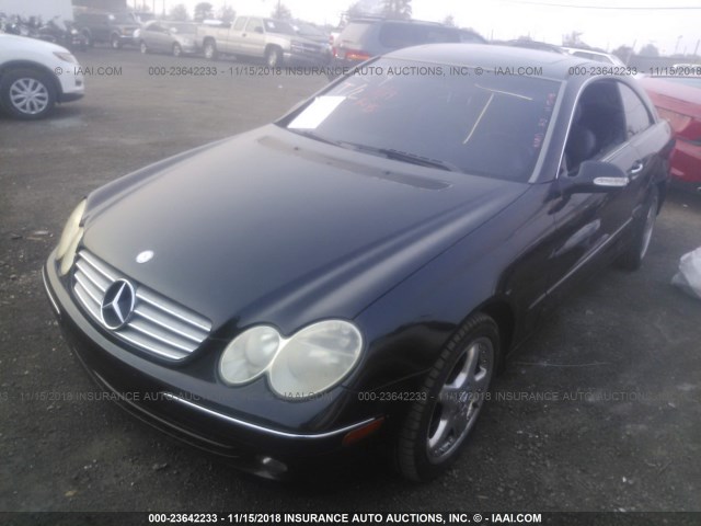 WDBTJ65J75F144081 - 2005 MERCEDES-BENZ CLK 320C BLACK photo 2