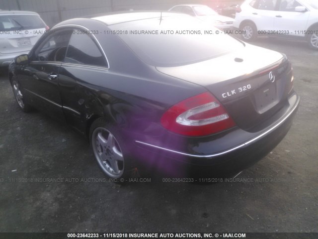 WDBTJ65J75F144081 - 2005 MERCEDES-BENZ CLK 320C BLACK photo 3