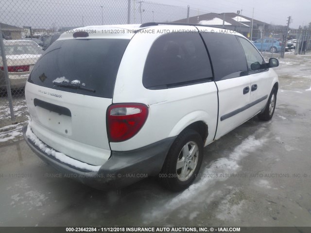 1D4GP24R87B151054 - 2007 DODGE GRAND CARAVAN SE WHITE photo 4