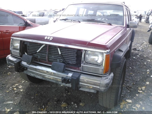 1JCMT7844JT068972 - 1988 JEEP CHEROKEE LAREDO RED photo 6