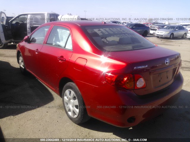 1NXBU4EE1AZ286102 - 2010 TOYOTA COROLLA S/LE/XLE RED photo 3