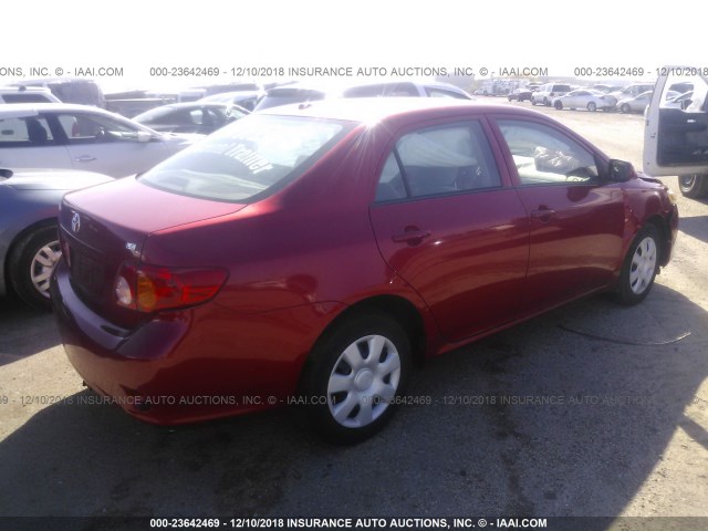 1NXBU4EE1AZ286102 - 2010 TOYOTA COROLLA S/LE/XLE RED photo 4