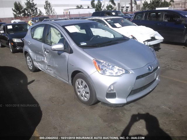 JTDKDTB38E1064200 - 2014 TOYOTA PRIUS C SILVER photo 1