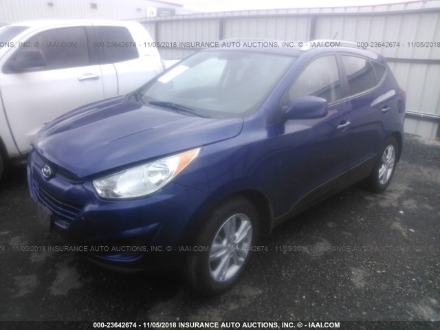 KM8JU3AC6BU148860 - 2011 HYUNDAI TUCSON GLS/LIMITED ლურჯი ფოტო 2