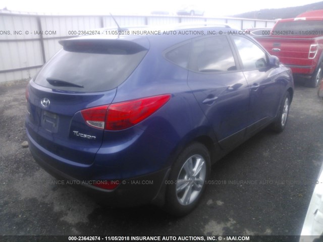 KM8JU3AC6BU148860 - 2011 HYUNDAI TUCSON GLS/LIMITED ლურჯი ფოტო 4