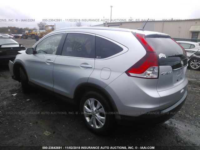 5J6RM4H75CL007964 - 2012 HONDA CR-V EXL SILVER photo 3