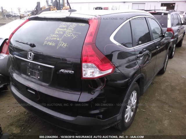 2HKRM4H76CH621609 - 2012 HONDA CR-V EXL BLUE photo 4