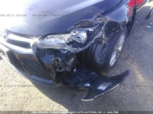 4T1BF1FK0FU051033 - 2015 TOYOTA CAMRY LE/XLE/SE/XSE BLACK photo 6