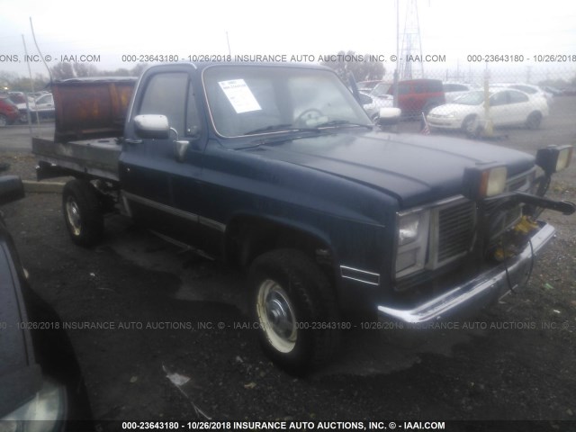 1GTGK24M6GF704437 - 1986 GMC K2500 BLUE photo 1