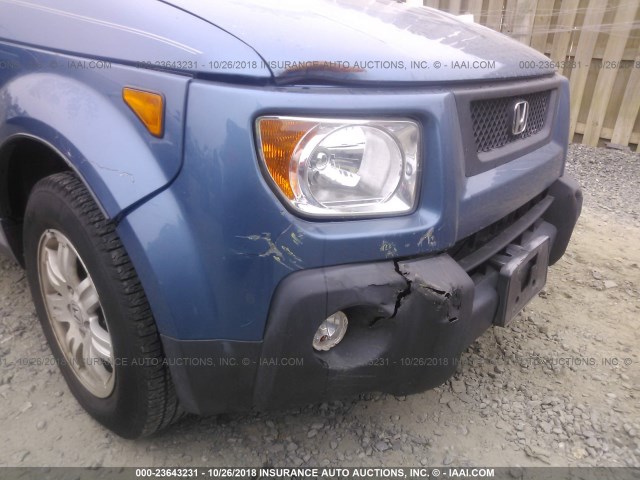 5J6YH18706L009088 - 2006 HONDA ELEMENT EX BLUE photo 6