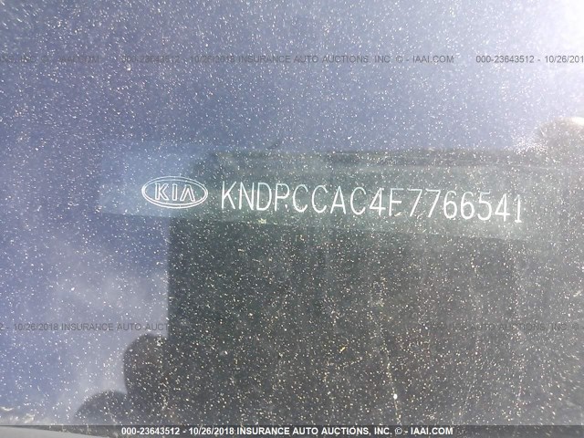 KNDPCCAC4F7766541 - 2015 KIA SPORTAGE EX GRAY photo 9
