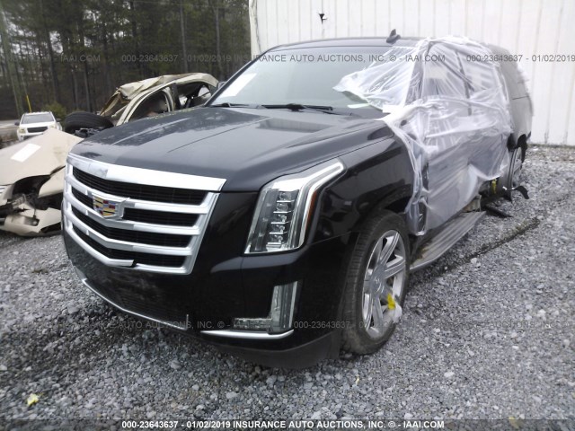 1GYS3SKJ7FR565717 - 2015 CADILLAC ESCALADE BLACK photo 2