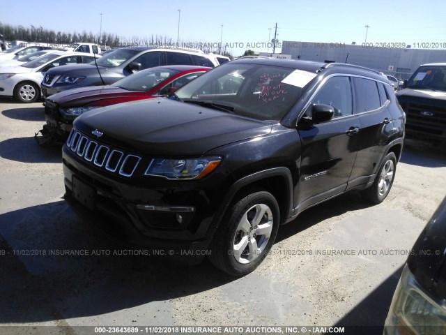 3C4NJDBB7JT161118 - 2018 JEEP COMPASS LATITUDE BLACK photo 2