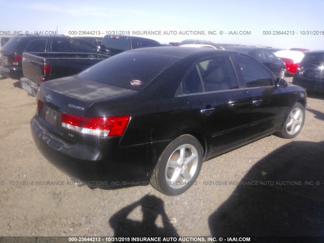 5NPEU46F87H209190 - 2007 HYUNDAI SONATA SE/LIMITED BLACK photo 4