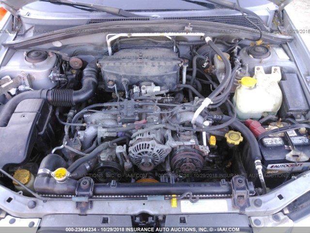 JF1SG65653H729482 - 2003 SUBARU FORESTER 2.5XS ვერცხლისფერი ფოტო 10