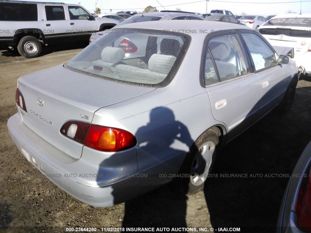 2T1BR12E8YC308399 - 2000 TOYOTA COROLLA VE/CE/LE SILVER photo 4