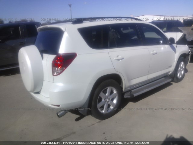 JTMZD31V785095050 - 2008 TOYOTA RAV4 LIMITED WHITE photo 4