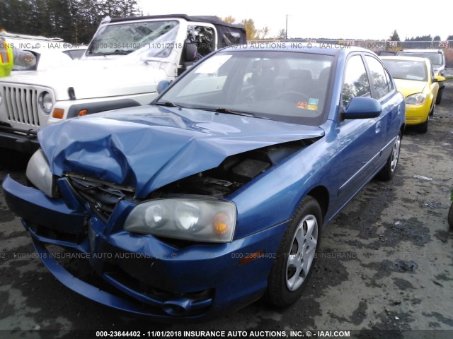 KMHDN46DX6U258544 - 2006 HYUNDAI ELANTRA GLS/GT/LIMITED BLUE photo 2