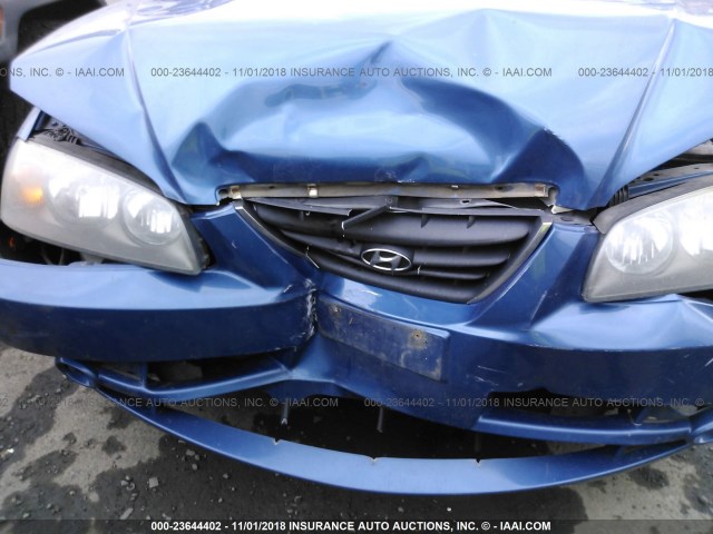 KMHDN46DX6U258544 - 2006 HYUNDAI ELANTRA GLS/GT/LIMITED BLUE photo 6