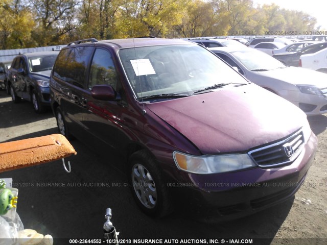 5FNRL18954B101825 - 2004 HONDA ODYSSEY EXL RED photo 1