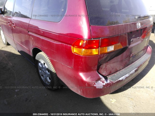 5FNRL18954B101825 - 2004 HONDA ODYSSEY EXL RED photo 6