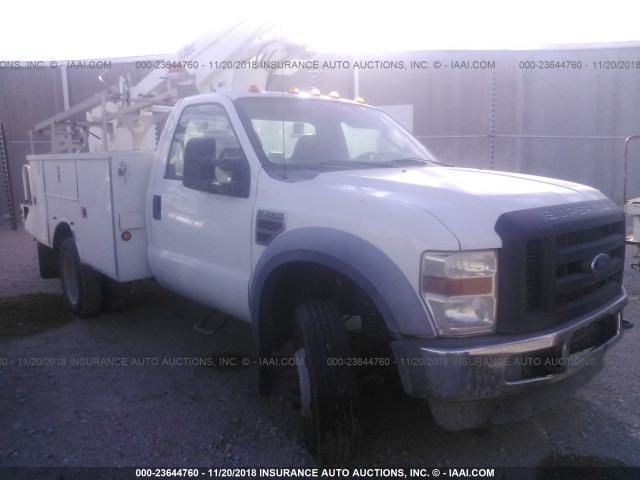 1FDXF46R68ED33873 - 2008 FORD F450 SUPER DUTY WHITE photo 1