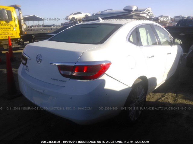 1G4PR5SK4D4258130 - 2013 BUICK VERANO CONVENIENCE WHITE photo 4