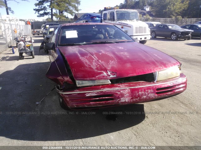 1MEPM6045NH636753 - 1992 MERCURY COUGAR LS MAROON photo 6