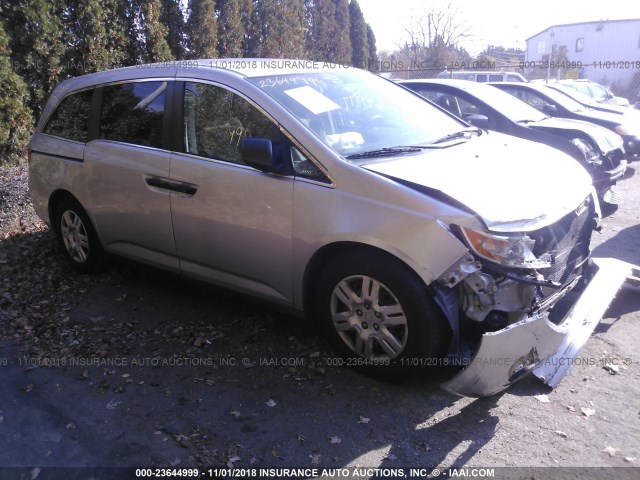 5FNRL5H27CB009513 - 2012 HONDA ODYSSEY LX SILVER photo 1