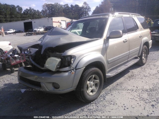 5TDZT34A62S081024 - 2002 TOYOTA SEQUOIA SR5 Champagne photo 2