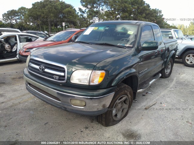 5TBRT38141S181320 - 2001 TOYOTA TUNDRA ACCESS CAB LIMITED GREEN photo 2